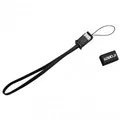 USB kabel (2.0), USB A M - miniUSB M, 0.3m, czarny, Logo, smycz do aparatu