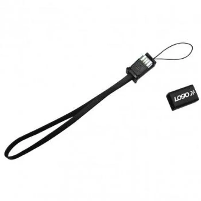 Główne zdjęcie produktu Kabel USB (2.0), USB A M- USB mini M (5 pin), 0.3m, černý, Logo, poutko na foťák