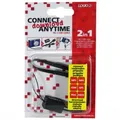 USB kabel (2.0), USB A M - miniUSB M, 0.3m, czarny, Logo, smycz do aparatu