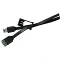 Następne zdjęcie produktu USB kabel (2.0), USB A M - miniUSB M, 0.3m, czarny, Logo, smycz do aparatu