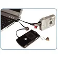 USB kabel (2.0), USB A M - miniUSB M, 0.3m, czarny, Logo, smycz do aparatu