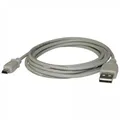 USB kabel (2.0), USB A M - miniUSB M, 3m, czarny, Logo