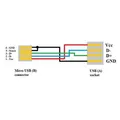 Następne zdjęcie produktu Kabel USB (2.0), USB micro OTG M-USB A OTG F, 0,15m, czarny