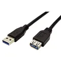 Kabel USB (3.0), USB A M-USB A F, 1.8m, czarny