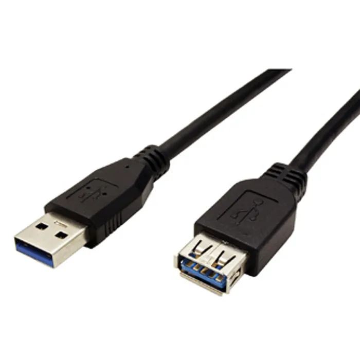 Główne zdjęcie produktu Kabel USB (3.0), USB A M- USB A F, 1.8m, černý