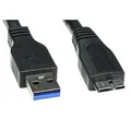 USB kabel (3.0), USB A M - USB micro B M, 2m, czarny, Logo, blistr