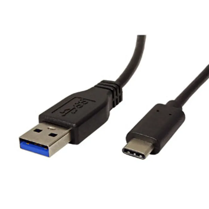Główne zdjęcie produktu Kabel USB (3.1), USB A M- USB C M, 0.5m, kulatý, černý, plastic bag