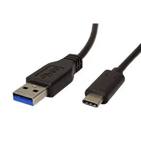 USB kabel (3.1), USB A M - USB C M, 2m, okrągły, czarny, plastic bag