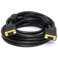 Kabel VGA (D-sub) M - VGA (D-sub) M, 5m, pozłacane złącza, ekranowany, czarny