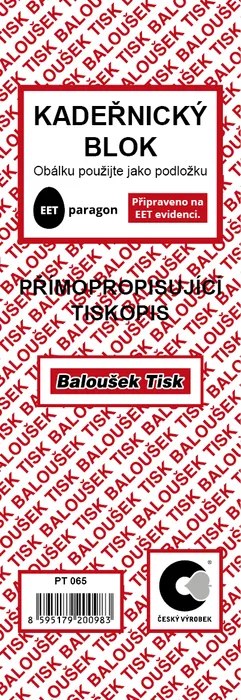 Główne zdjęcie produktu Kadeřnický blok PT065