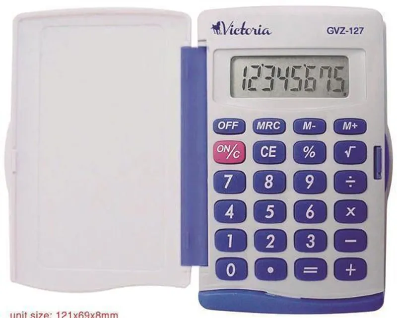 Główne zdjęcie produktu Kalkulačka kapesní, 8místný displej, VICTORIA "GVZ-127"