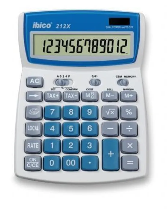 Główne zdjęcie produktu Kalkulačka, stolní, 12místný displej, IBICO "212X"