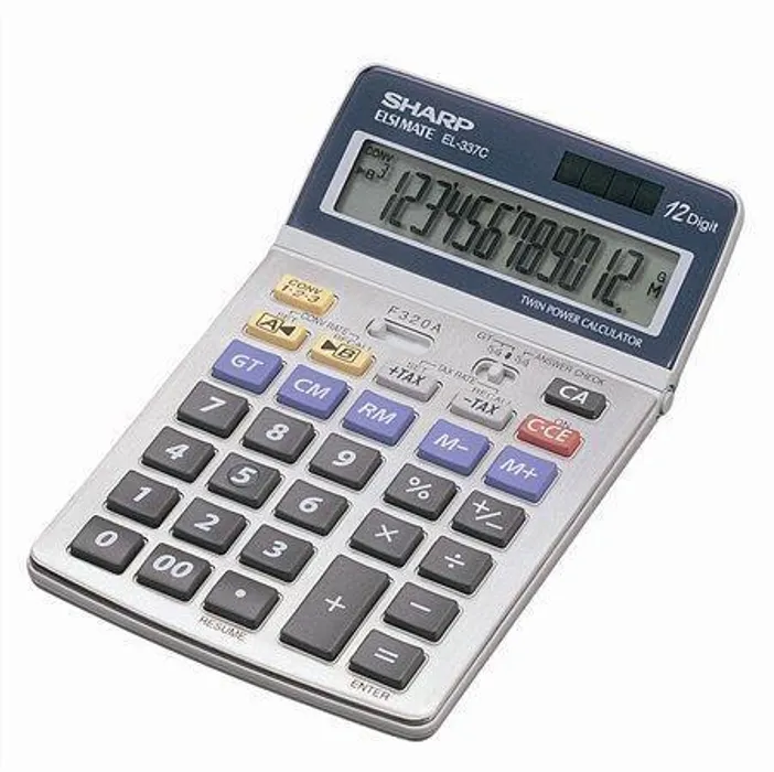 Główne zdjęcie produktu Kalkulačka, stolní, 12místný displej, SHARP "EL-337"