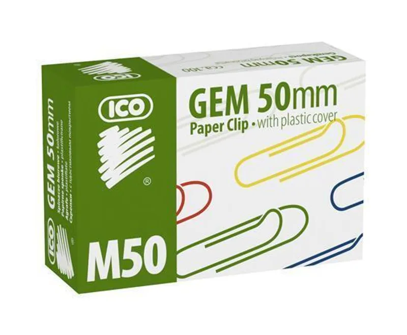 Główne zdjęcie produktu Kancelářské sponky, 50 mm, ICO, mix barev