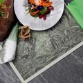 Następne zdjęcie produktu Kieszeń na sztućce zielona z białą serwetką [125 szt]
