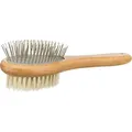 Następne zdjęcie produktu Pędzel dwustronny, włosie naturalne / włosie druciane, bambus 5 x 19 cm