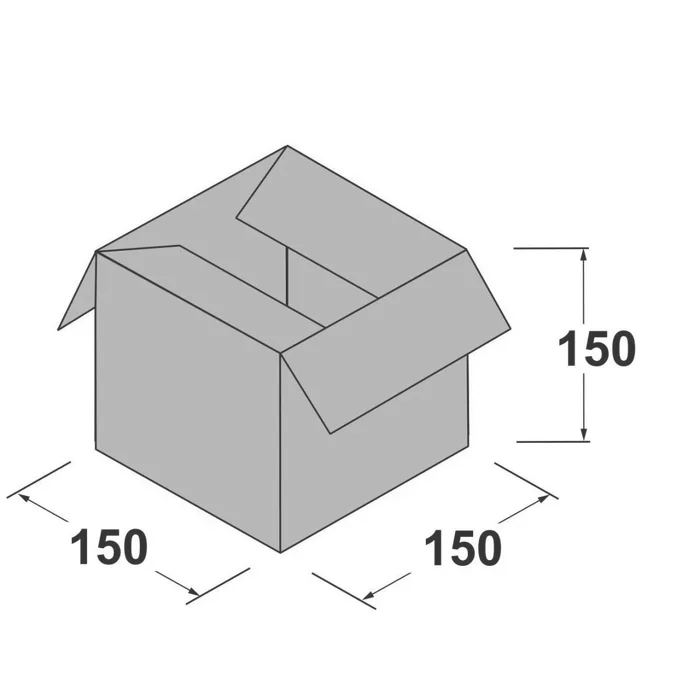 Główne zdjęcie produktu Kartonová krabice 3VVL 150x150x150 mm bílo-hnědá