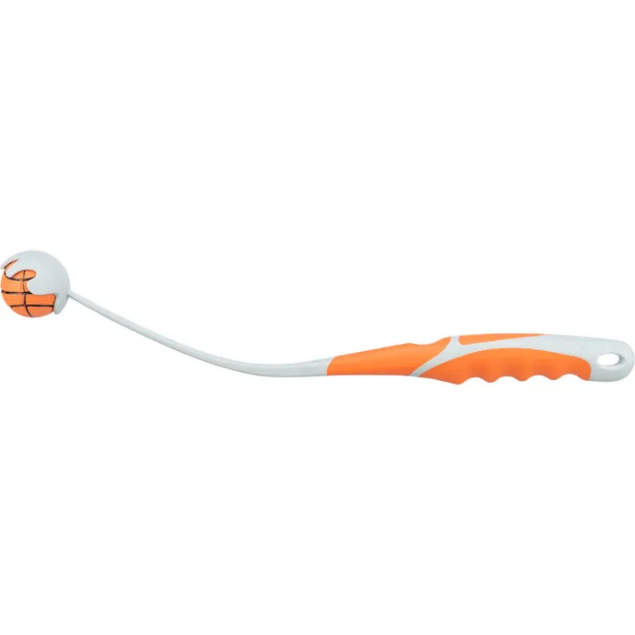 Główne zdjęcie produktu Katapult gum.rukojeť s mech.míčem, střední 4,5cm/40cm TRIXIE