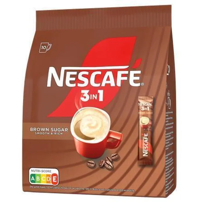 Główne zdjęcie produktu Káva, instantní, 10x17 g, NESCAFÉ, "3in1" hnědý cukr