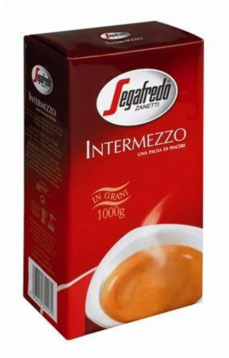 Główne zdjęcie produktu Káva zrnková, pražená, vakuově balené, 1000 g, SEGAFREDO "Intermezzo"