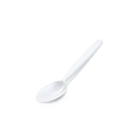 Łyżeczka (PP) wielokrotnego użytku biała 13cm [50 szt]