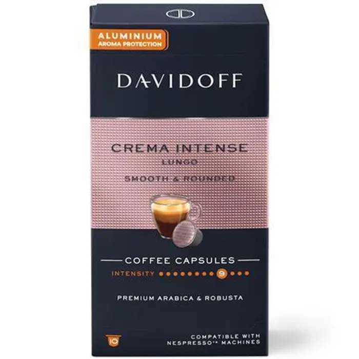 Główne zdjęcie produktu Kávové kapsle "Crema Intense Lungo", 10 ks, DAVIDOFF 522674