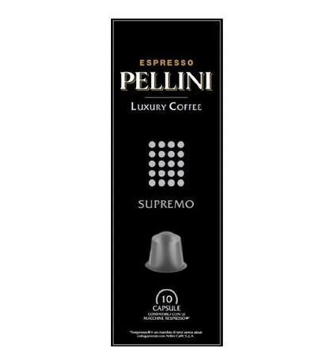 Główne zdjęcie produktu Kávové kapsle "Supremo", 10ks, PELLINI, do kávovarů Nespresso®