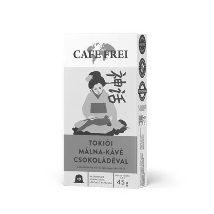 Główne zdjęcie produktu Kávové kapsle "Tokio" čokláda-malina, 9ks, CAFE FREI