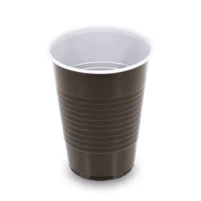 Kubek do kawy (PP) brązowo/biały średnica 70mm 180ml [100 szt]