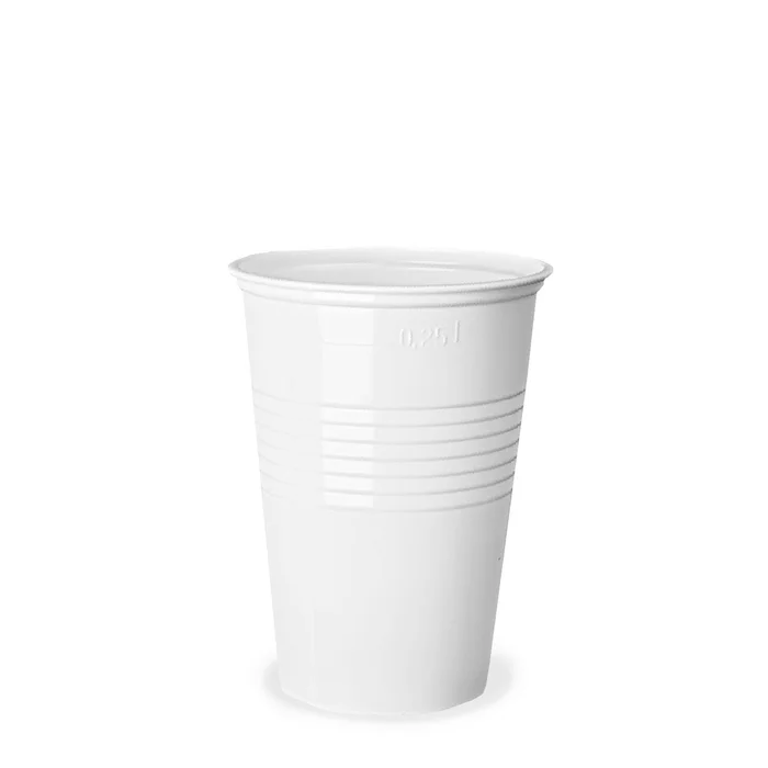Główne zdjęcie produktu Kelímek bílý 0,25 l -PS- (průměr 78 mm) [100 ks]