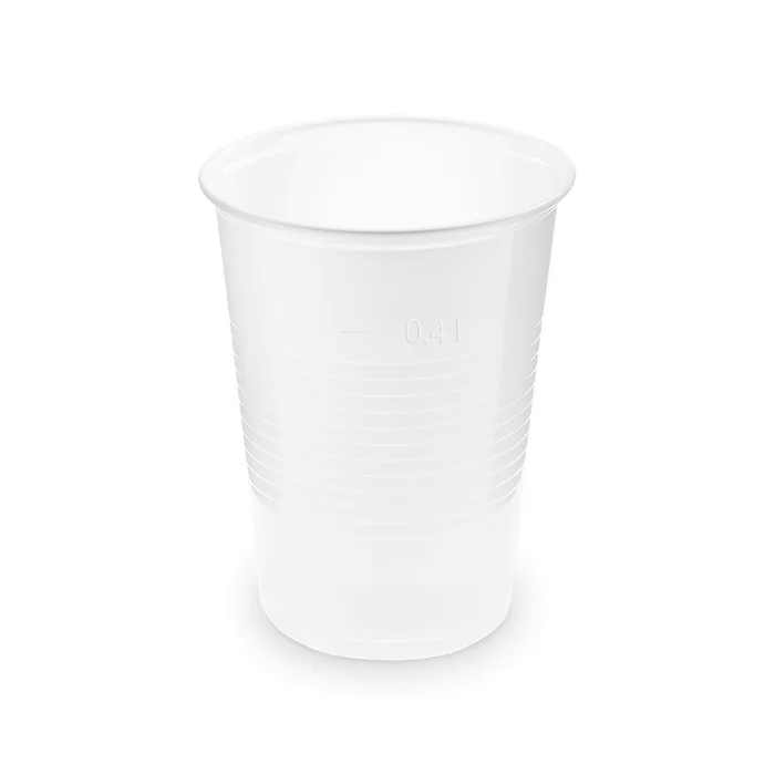 Główne zdjęcie produktu Kelímek bílý 0,4 l -PP- (průměr 95 mm) [50 ks]