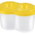 Następne zdjęcie produktu Podwójny tygiel na szczotce z pokrywką, plastik w Hinga