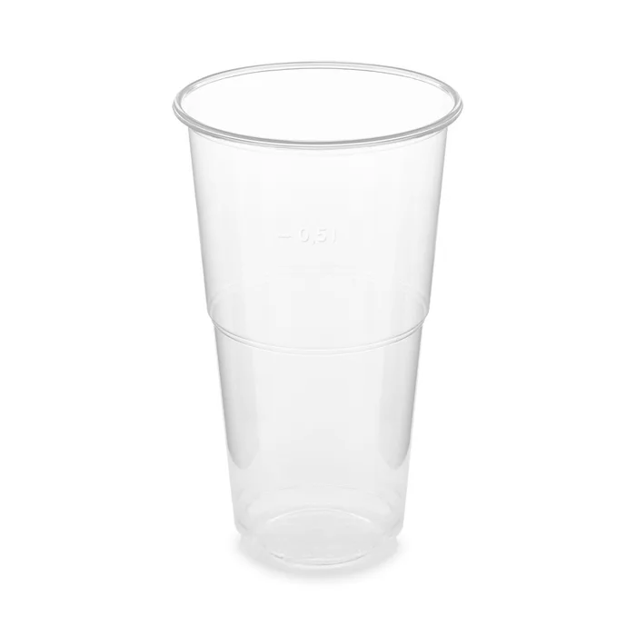Główne zdjęcie produktu Kelímek PLA 500/600ml (PLA) -BIO- (průměr 92 mm) [50 ks]
