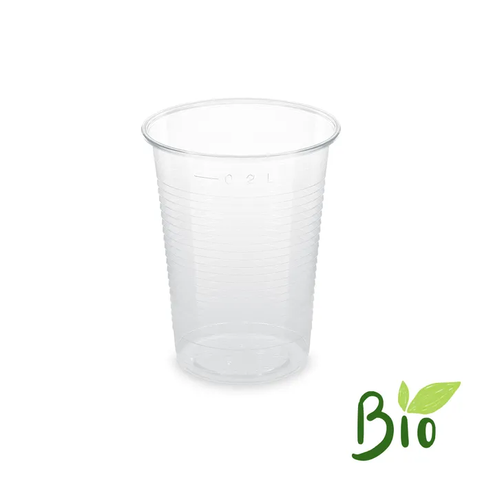 Główne zdjęcie produktu Kelímek průhledný 0,2 l (PLA) -BIO- (průměr 70 mm) [100 ks]
