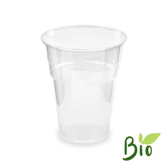 Główne zdjęcie produktu Kelímek průhledný 0,3 l (PLA) -BIO- (průměr 84 mm) [50 ks]