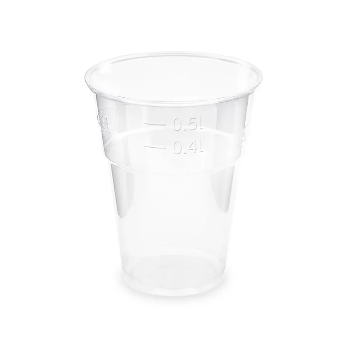 Główne zdjęcie produktu Kelímek průhledný 0,5 l (PLA) -BIO- (průměr 102 mm) [10 ks]
