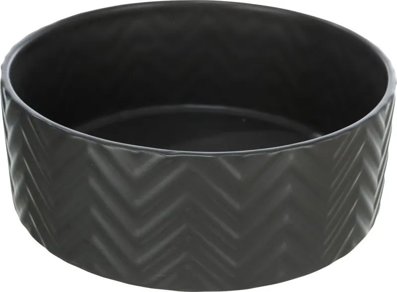 Główne zdjęcie produktu Keramická miska 0.4 l/o 13 cm, vroubkovaná, černá