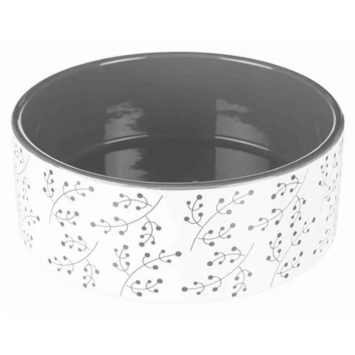 Główne zdjęcie produktu Keramická miska, bílá s motivem rostlin/berry 0,8 l/ o 16 cm