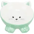 Ergonomiczna miska ceramiczna 0,15 l/o 14 cm, podwyższona, kształt kota