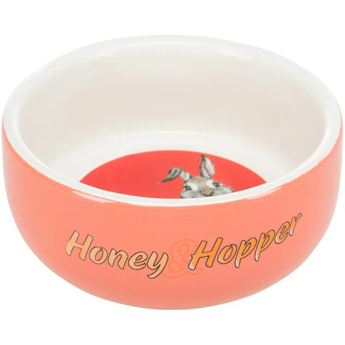 Główne zdjęcie produktu Keramická miska Honey-Hopper pro morče, králíka 250ml/11cm