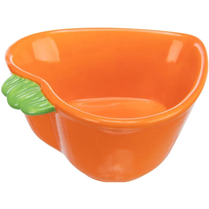 Główne zdjęcie produktu Keramická miska MRKEV (morče,králík), 180 ml/ 12 x 11 cm, oranžová