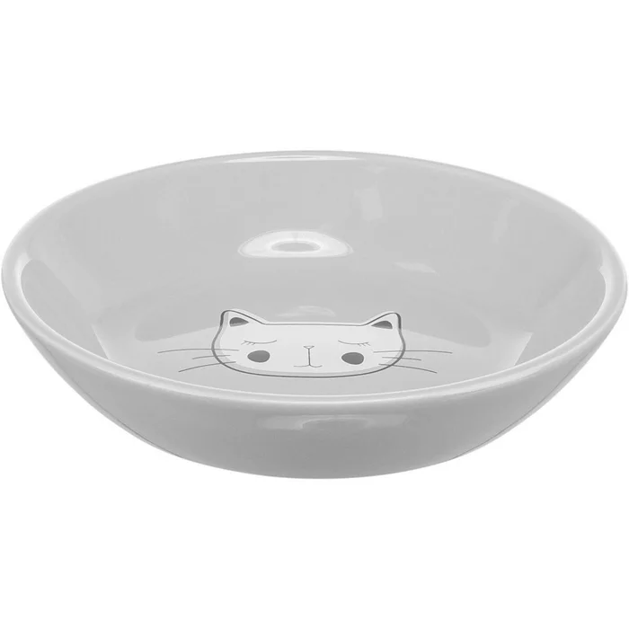 Główne zdjęcie produktu Keramická miska pro kočky, mělká 0,2 l/14 cm, různé motivy a barvy