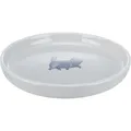 Miska ceramiczna dla kotów niska i szeroka 0,6 l/o 23 cm, kolor szary