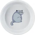 Następne zdjęcie produktu Miska ceramiczna z motywem kota, 0,25 l/o 13 cm, kolor szary