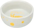 Następne zdjęcie produktu Ceramiczna miska w kropki dla królików 250 ml/o 11 cm