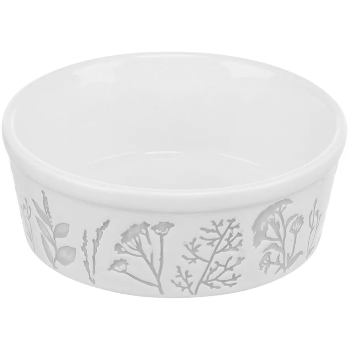 Główne zdjęcie produktu Keramická miska s texturovaným motivem, bílá/šedobéžová0,3 l/ o 12 cm