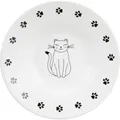 Następne zdjęcie produktu Ceramiczny talerz na miskę dla kotów krótkonosych, biały 0,2l/15cm