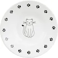 Następne zdjęcie produktu Ceramiczny talerz na miskę dla kotów krótkonosych, biały 0,2l/15cm