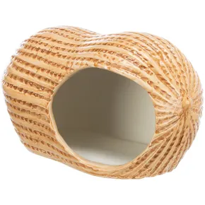Domek ceramiczny PEANUT (chomik/mysz), 17 x 8 x 8 cm, kolor beżowy