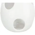 Ceramiczny pojemnik wiszący na materiał do gniazdowania, 10,5×10,5×15 cm, kolor biały